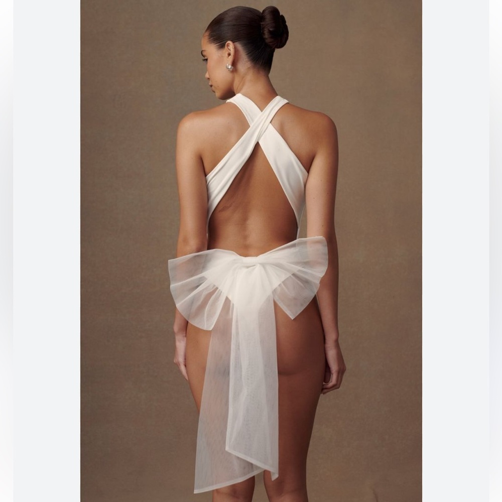 Wylla Tulle Bow One Piece - White S